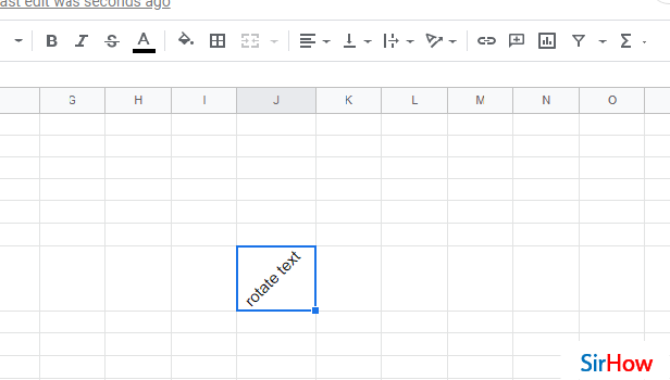 Image Title rotate text in google sheet step 5